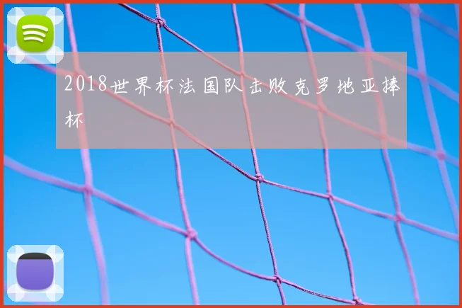 2018世界杯法国队击败克罗地亚捧杯